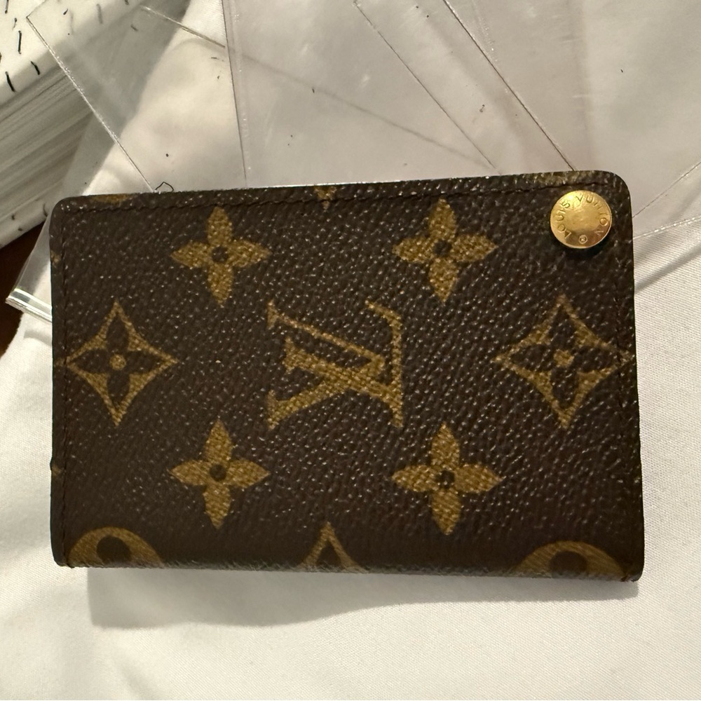 Authentic Louis Vuitton Monogram Porte Carte Credit Pression Card Case